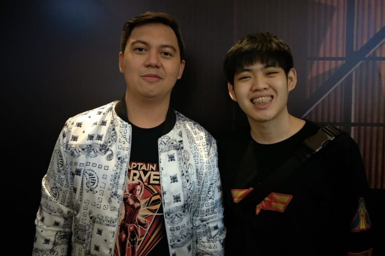 Chandra Liow dan Tommy Lim saat ditemui usai screening film Captain Marvel di XXI Kota Kasablanka, Kuningan, Jakarta Selatan, Selasa (5/3/2019).