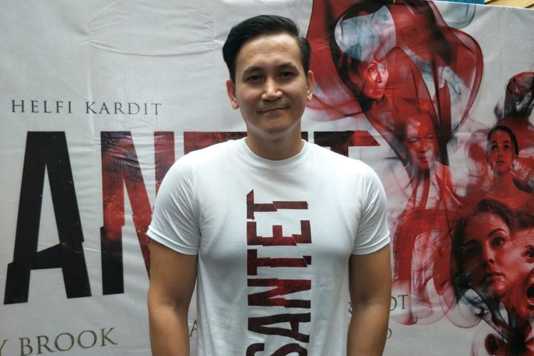 Marcelino Lefrandt saat ditemui dalam acara jumpa pers peluncuran trailer film Santet di kawasan Kemang, Jakarta Selatan, Selasa (5/6/2018).