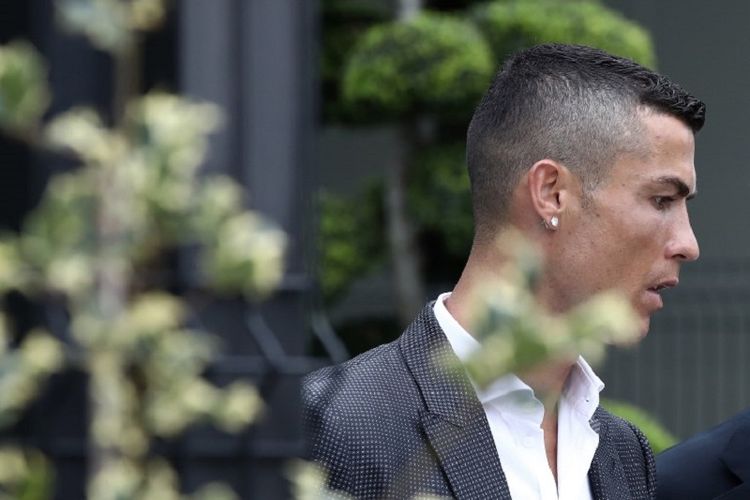 Cristiano Ronaldo tiba di markas Juventus pada 16 Juli 2018. 