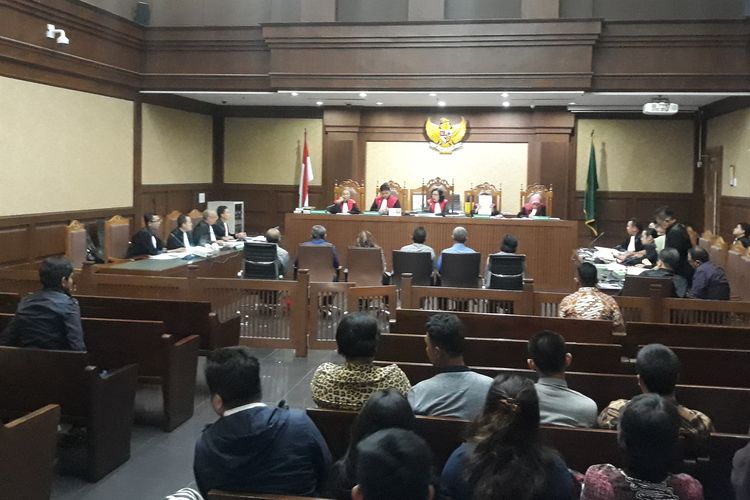 Sidang kasus korupsi proyek sistem penyediaan air minum di Kementerian PUPR digelar di Pengadilan Tipikor Jakarta, Rabu (22/5/2019).