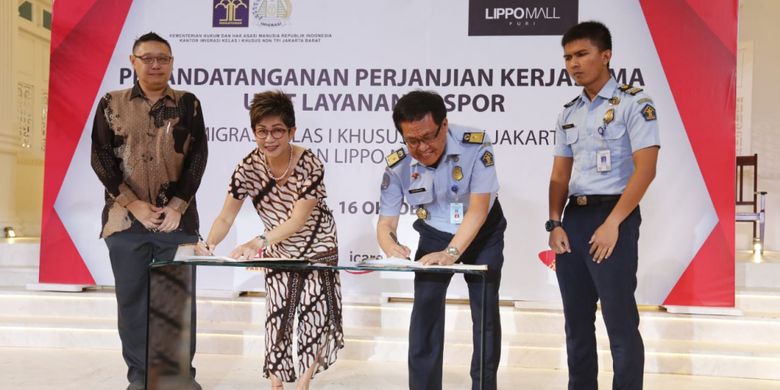 Penandatangannan MOU antara Lippo Mall Puri dengan Kantor Imigrasi Kelas I Khusus Non TPI Jakarta Barat yang dilakukan pada 16 Oktober 2018 .