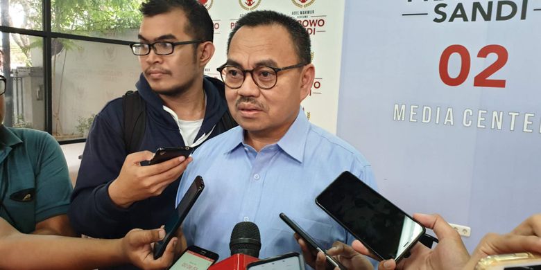 Direktur Materi Debat Badan Pemenangan Nasional (BPN) Prabowo Subianto-Sandiaga Uno, Sudirman Said 