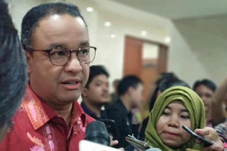Gubernur DKI Jakarta Anies Baswedan di Kantor Wali Kota Jakarta Barat, Kamis (22/3/2018).