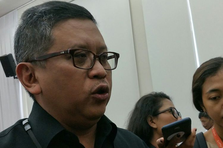 Sekretaris Jenderal PDI-P, Hasto Kristiyanto ketika ditemui di Kantor DPP PDI-P, Jakarta, Rabu (28/3/2018).