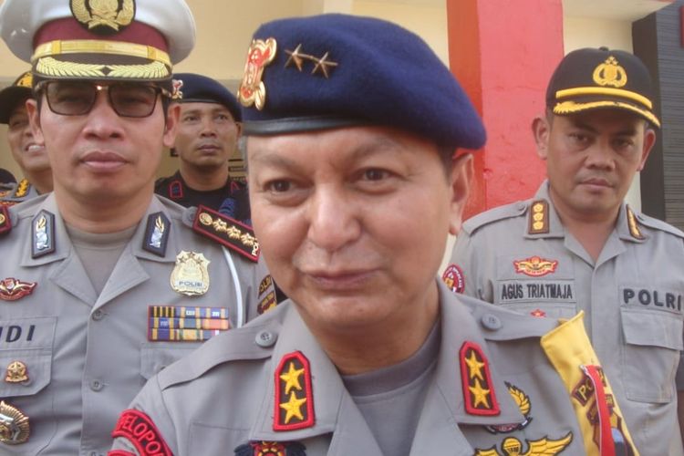 Kapolda Jawa Tengah Irjen Pol Rycko Amelza Dahniel mengunjungi Markas Brimob Purwokerto, Jawa Tengah, Senin (13/5/2019).