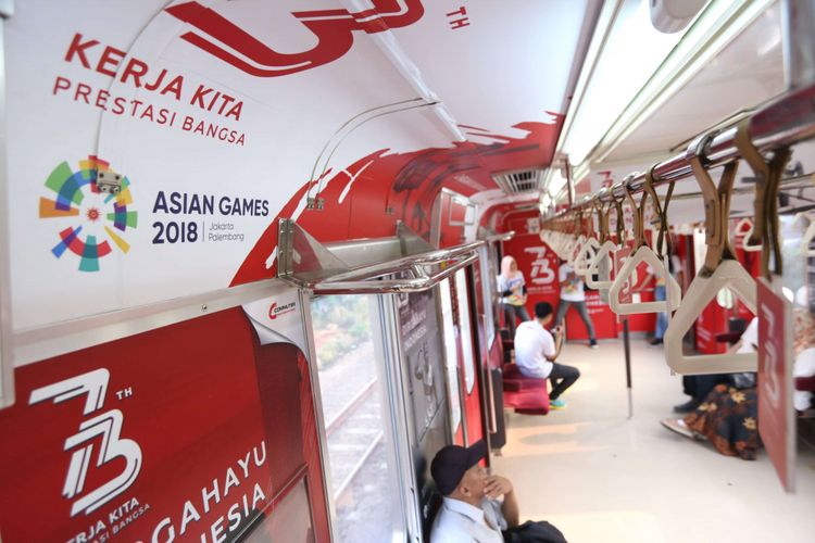 Gerbong Kereta Tematik Hut dan Asian Games