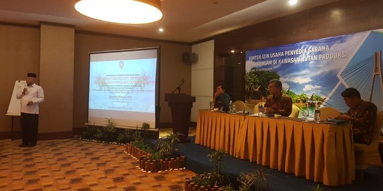 Bimbingan Teknis (Bimtek) Izin Usaha Penyedia Sarana Wisata Alam di Kawasan Hutan Produksi, di Swiss-Belhotel Harbour Bay, Batam, Kamis (21/8/2019).