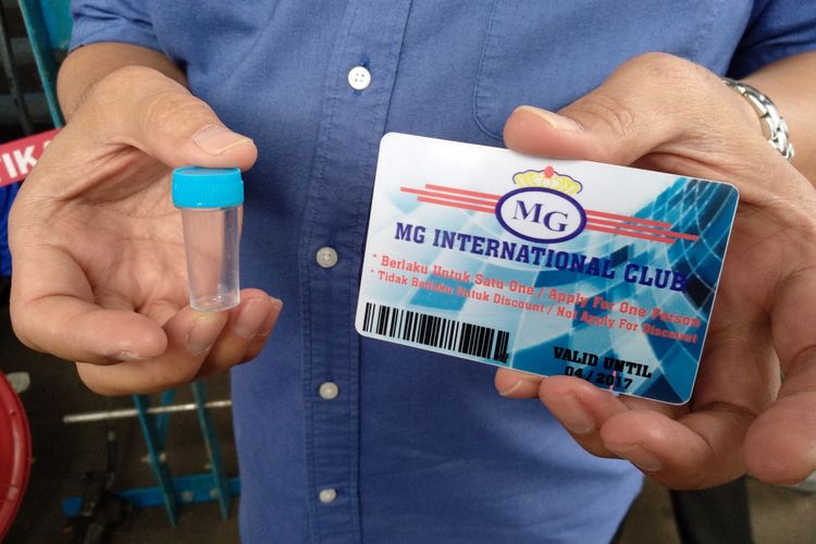 Kartu member MG Club untuk dapat mengkonsumsi ekstasi cair
