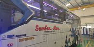 Uji Coba Bus Listrik PO Sumber Alam Rute Yogyakarta-Jakarta