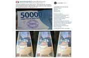 Beredar Foto Uang Berstempel Prabowo di Media Sosial