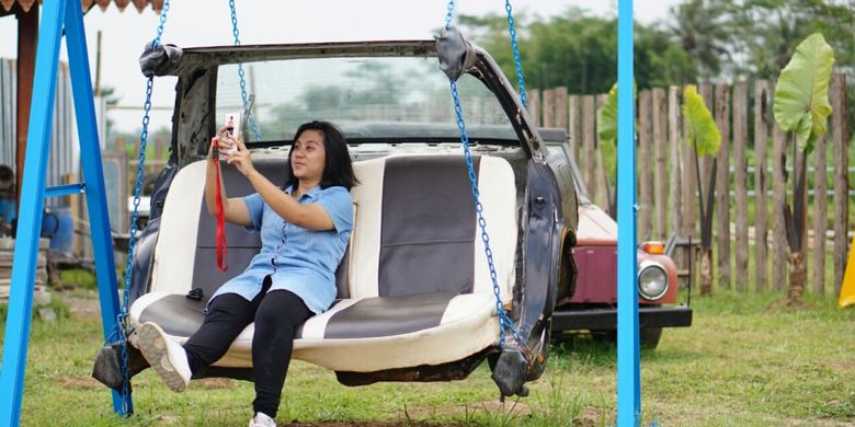 Junkyard Auto Park, di Desa Wanurejo, Kecamatan Borobudur, Kabupaten Magelang, Jawa Tengah, Sabtu (7/4/2018). (KOMPAS.com/IKA FITRIANA)