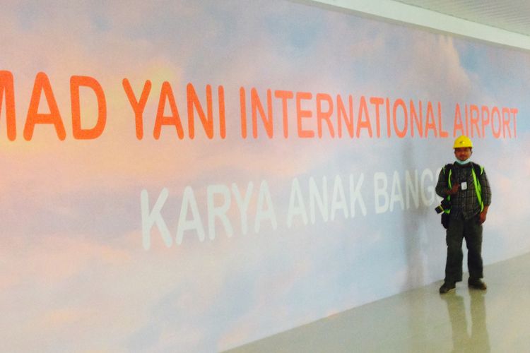 Terminal baru Bandara Internasional Ahmad Yani Semarang menjelang operasional pada awal Juni 2018 mendatang. Foto diambil Selasa (29/5/2018). 