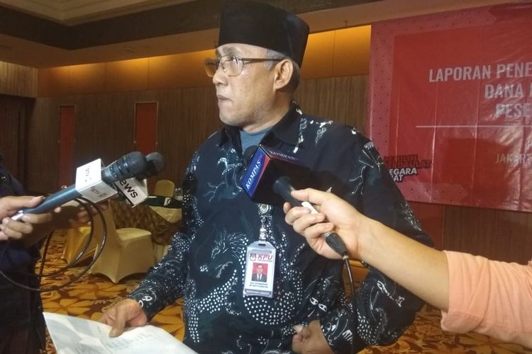 Kepala Biro Hukum KPU RI Joyo Wardono di Hotel Borobudur, Jakarta Pusat.