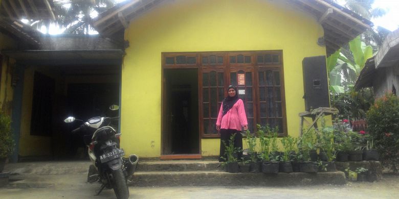 Rumah Kasmiyem salah satu homestay di Segajih, Desa Hargotirto, Kecamatan Kokap, Kulon Progo, Yogyakarta, Senin (28/5/2018).