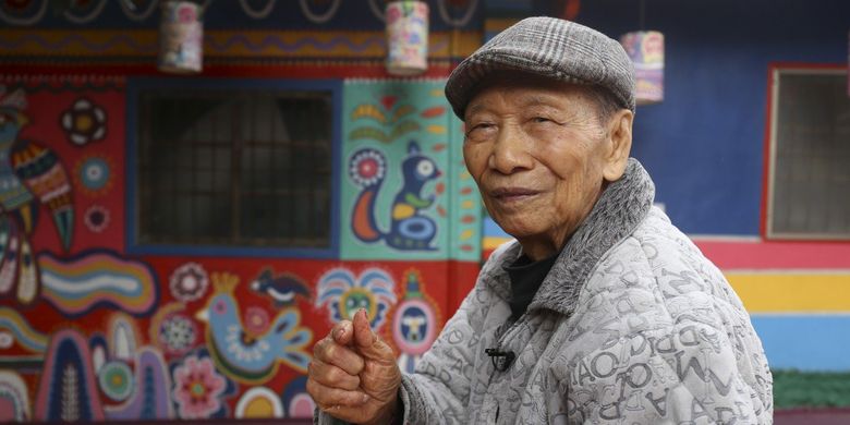 Huang Yung-fu, pria di balik Rainbow Village, lokasi paling Instagrammable di Taiwan
