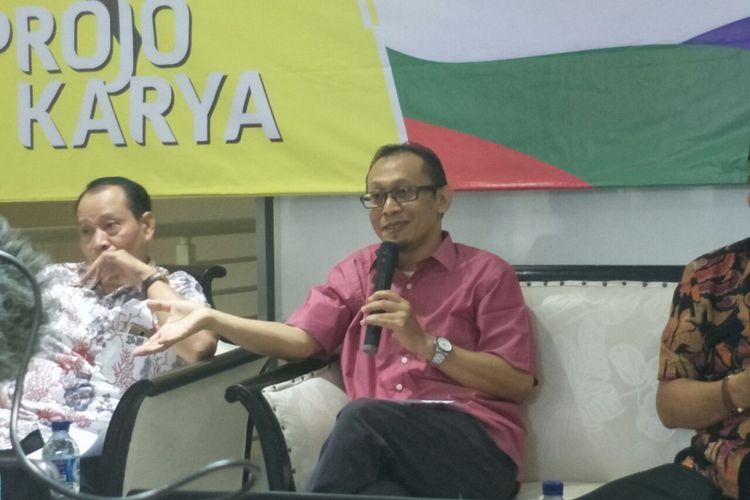 Pengamat politik dari Exposit Strategic Politica, Arif Susanto dalam sebuah diskusi di Jalan Pakubuwono, Kamis (27/12/2018) 