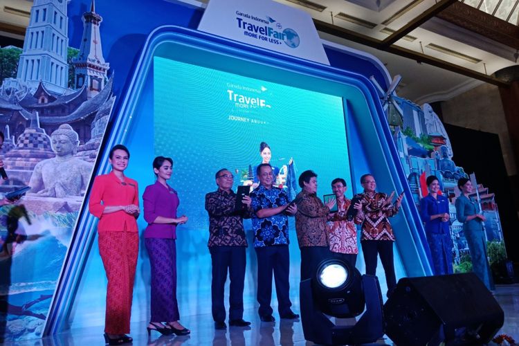 Pembukaan Garuda Indonesia Travel Fair 2018 phase 2, 5-7 Oktober 2018 di Jakarta Convention Centre, Jakarta, Jumat (5/9/2018).
