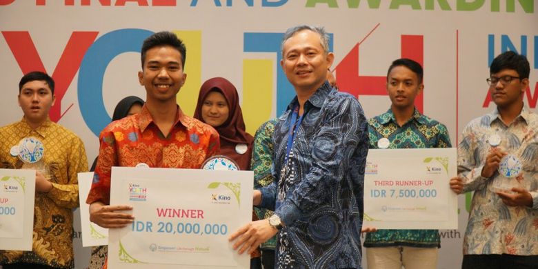 Hibar Syahrul Gafur, mahasiswa ITB meraih juara 1 Kino Youth Innovator Award (KYIA) 2018.