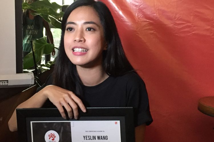 Yeslin Wang saat ditemui di kawasan Menteng, Jakarta Pusat, Senin (5/11/2018).