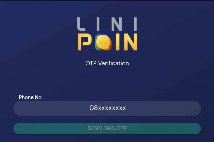Foto proses pengisian verifikasi nomor telepon untuk mengakes wifi Linipoin gratis. 