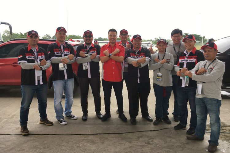 Kunjungan blogger dan komunitas ke pabrik Mitsubishi di kawasan industri GIIC Deltamas, Bekasi, Jawa Barat, Rabu (7/2/2018).