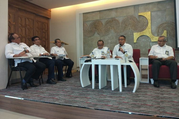 Konferensi pers Direktorat Jenderal Penyediaan Perumahan, Selasa (5/12/2017).