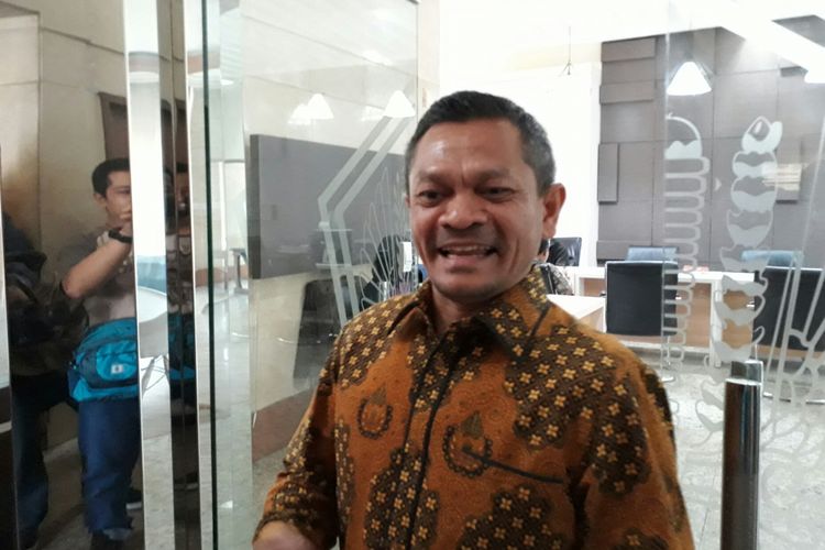 Ketua Departemen Hukum dan HAM DPP PKS Zainudin Paru di Bareskrim Polri, Gambir, Jakarta Pusat. Senin (7/8/2017)