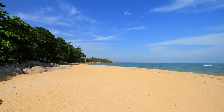 Salah satu sudut panorama pantai di Temajuk, Kabupaten Sambas, Kalimantan Barat.