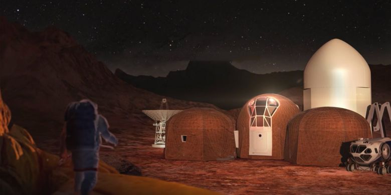 Rancangan rumah karya tim Zopherus. Rumah yang dihasilkan berbentuk heksagonal dan mampu menampung empat orang astronot.