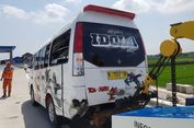 Mikrobus Terbalik di Ruas Tol Ngawi-Kertosono, Delapan Orang Luka