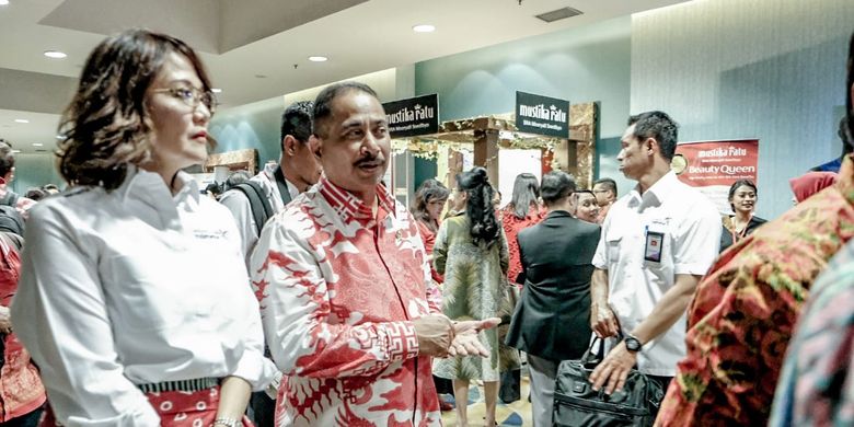 Menteri Pariwisata (Menpar) Arief Yahya saat menghadiri peluncuran Hari Belanja Diskon Indonesia (HBDI) dan Parade Merk Lokal Indonesia 2019 di Senayan City, Jakarta, Kamis (15/8/2019).