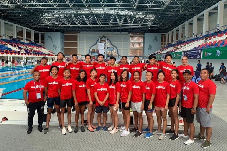 Kontingen Indonesia berada di peringkat empat pada kejuaraan renang 43rd SEA Age Group Swimming Championship 2019 di Phnom Penh, Kamboja, 28-30 Juni 2019.