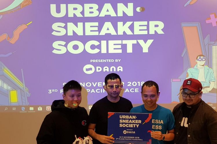 Konferensi pers event sneakers Urban Sneaker Society, Pacific Place, Senin (4/11/2018).