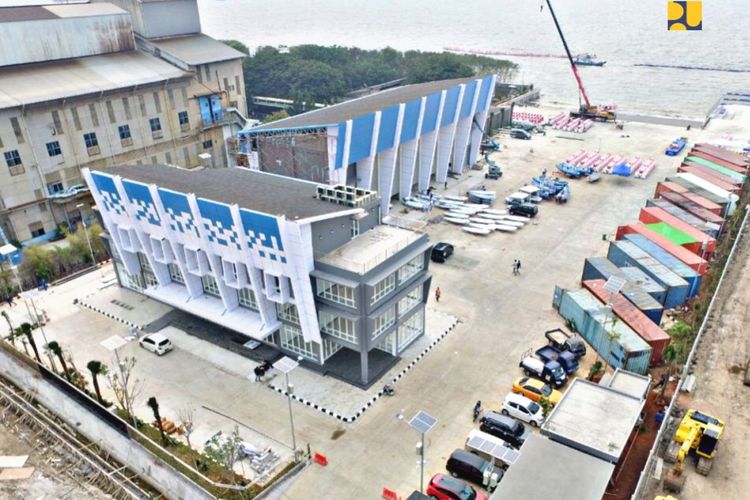 Pembangunan venue layar di Pantai Barat Ancol yang akan digunakan untuk Asian Games XVIII hampir selesai.