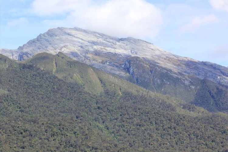 Kondisi pegunungan di Kabupaten Pegunungan Bintang, Papua