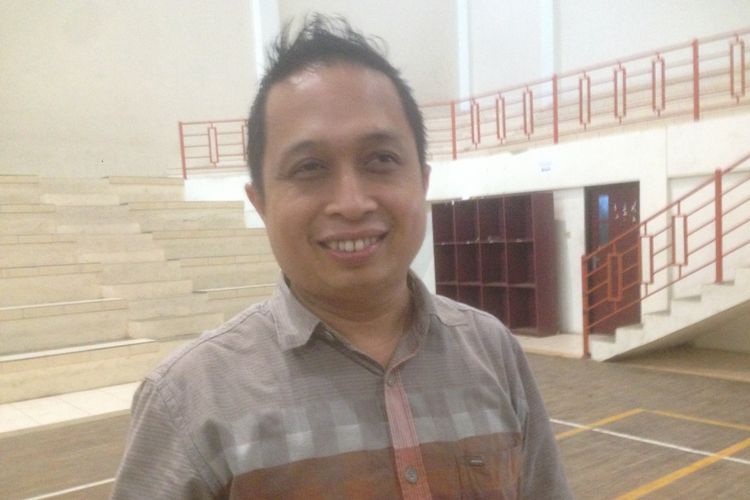Ketua KPU Kabupaten Semarang, Maskup, seusai pengecekan logistik pemilu di GOR Wujil Semarang, Kamis (7/3/2019).
