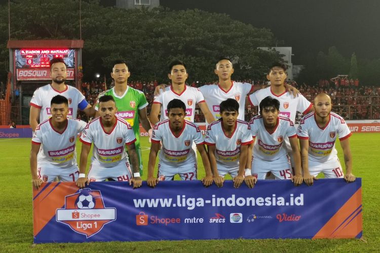 Skuad Badak Lampung FC pada laga versus PSM Makassar, 24 Mei 2019. 