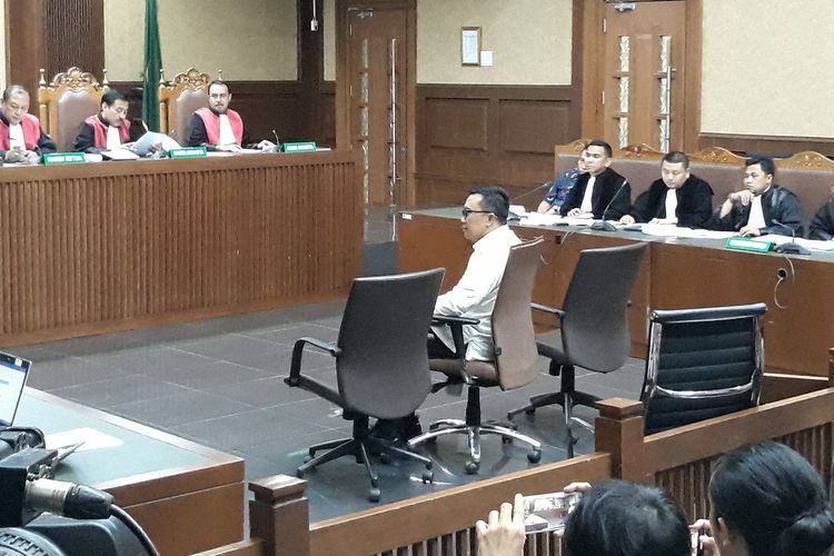Menteri Pemuda dan Olahraga Imam Nahrawi bersaksi di Pengadilan Tipikor Jakarta, Senin (29/4/2019).