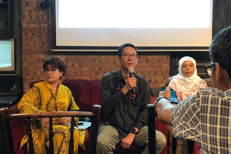 KawalPemilu.org dan Netgrit meluncurkan gerakan mengawal proses penghitungan suara Pemilu 2019 di Jakarta Selatan, Selasa (2/4/2019). 