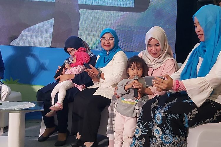 Peluncuran fitur Teman 123 yang menawarkan aktivitas permainan sederhana untuk anak balita di Bogor (28/6/2019).