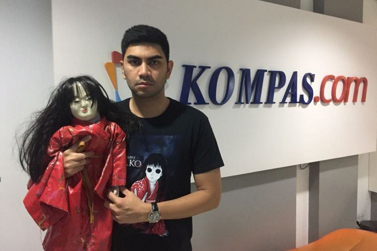 Gandhi Fernando berpose di kantor redaksi Kompas.com, Palmerah Selatan, Jakarta Pusat, Selasa (5/9/2017). Ia sedang mempromokan film Petak Umpet Minako yang tayang di bioskop pada 7 September 2017.