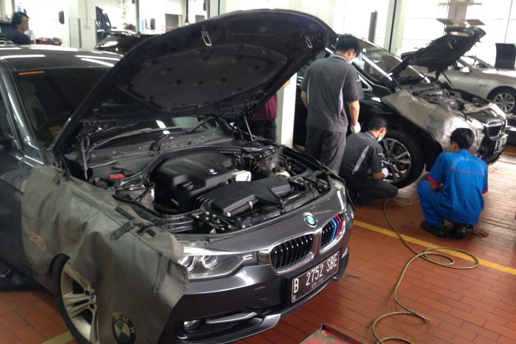 Ilustrasi bengkel resmi BMW.