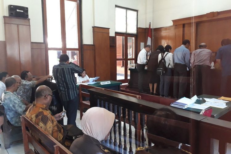 Sidang sengketa aset mantan karyawan TVRI di Pengadilan Negeri Surabaya, Kamis (10/8/2018)
