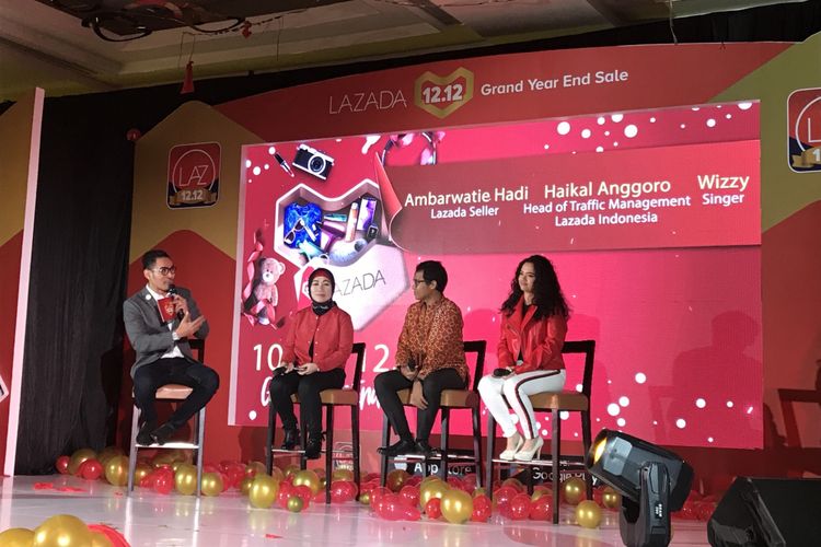 Konferensi Pers Lazada 12.12 Grand Year End Sale di Jakarta Pusat, Selasa (4/12/2018)