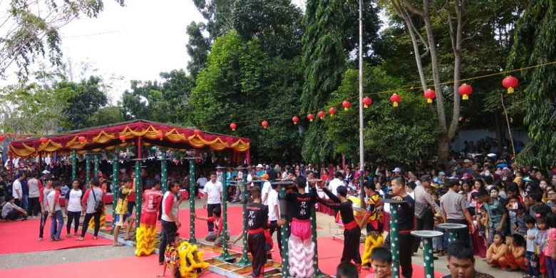 Festival Barongsai di Toboali, Bangka Selatan.