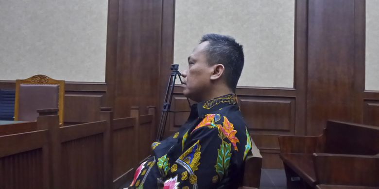 Pengacara Akhmad Zaini didakwa menyuap panitera PN Jaksel di Pengadilan Tipikor Jakarta, Kamis (9/11/2017).