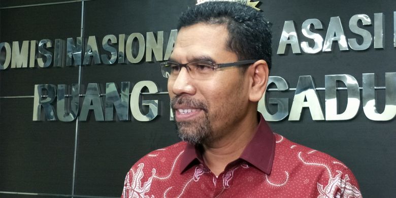 Koordinator Subkomisi Penegakan HAM/ Komisioner Pemantauan & Penyelidikan Komnas HAM, Amiruddin ketika ditemui di kantornya, Jakarta, Kamis (22/2/2018). 