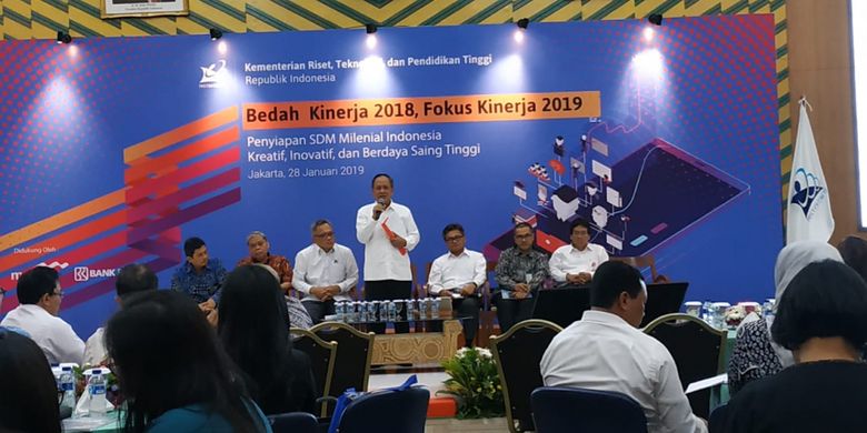 Kemenristekdikti menggelar acara Bedah Kinerja 2018 dan Fokus Kinerja 2019 mengangkat tema Penyiapan SDM Milenial Indonesia Kreatif, Inovatif dan Berdaya Saing Tinggi.