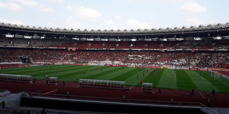 Laga babak penyisihan Grup G Piala AFC 2019 antara Persija Jakarta vs Becamex Binh Duong di Stadion Utama Gelora Bung Karno, Jakarta, Selasa (26/2/2019).