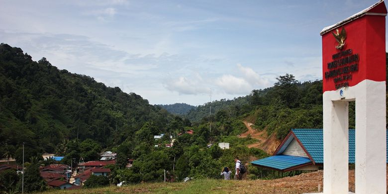 Wilayah perbatasan di Kecamatan Lumbis Ogong, Kabupaten Nunukan, Kalimantan Utara.